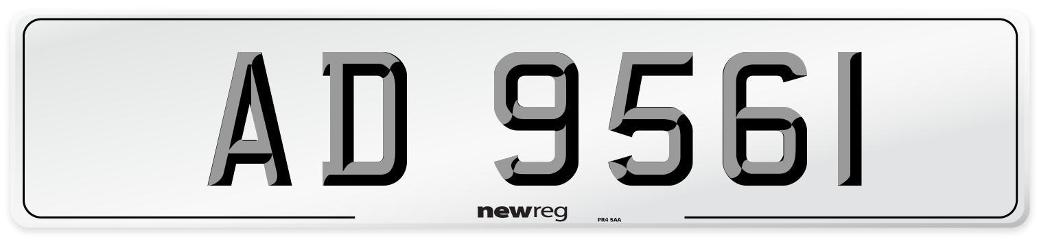 AD 9561 Number Plate from New Reg